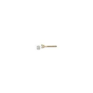 【並行輸入品】Solid 14k Yellow Gold .15ct. SI3 G I Diamond Stud Thread on/offの画像