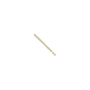 【並行輸入品】14K イエローゴールド 3.5mm フィガロチェーンネックレス   安全なロブスターロック留め金付き, 8 inches, 金属の画像