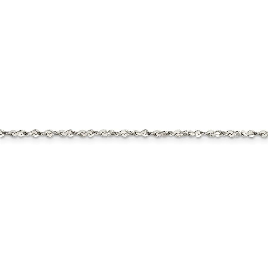 【並行輸入品】ソリッド925スターリングシルバー 1.8mm ツイストサーペンタインチェーンネックレス 安全なロブスターロッククラスプ付き， 金_3