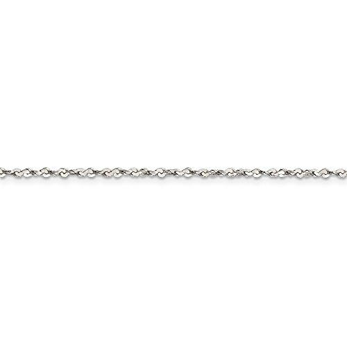 【並行輸入品】ソリッド925スターリングシルバー 1.8mm ツイストサーペンタインチェーンネックレス 安全なロブスターロッククラスプ付き， 金_4