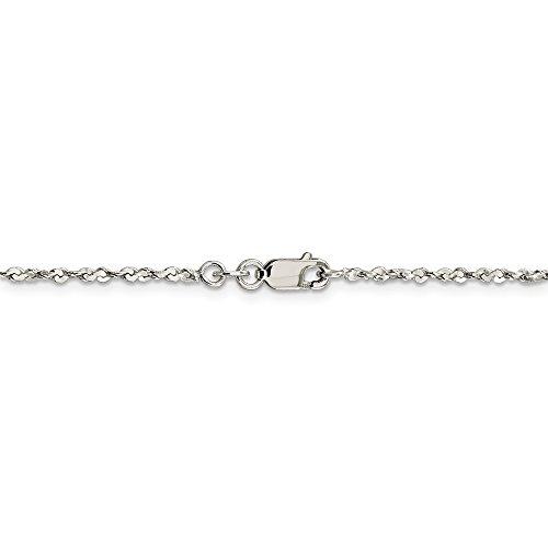 【並行輸入品】ソリッド925スターリングシルバー 1.8mm ツイストサーペンタインチェーンネックレス 安全なロブスターロッククラスプ付き， 金_7