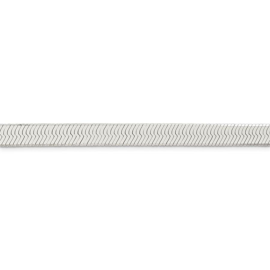【並行輸入品】ソリッド925スターリングシルバー 8mm マジックヘリンボーンチェーンネックレス 安全なロブスターロッククラスプ付き, 金属 Sの画像