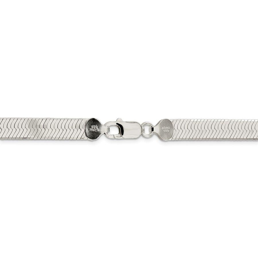 【並行輸入品】ソリッド925スターリングシルバー 8mm マジックヘリンボーンチェーンネックレス 安全なロブスターロッククラスプ付き, 金属 Sの画像