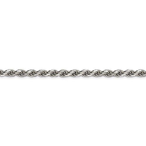【並行輸入品】Solid 925 Sterling Silver 4.75mm Diamond cut Rope Chain Necklaceの画像