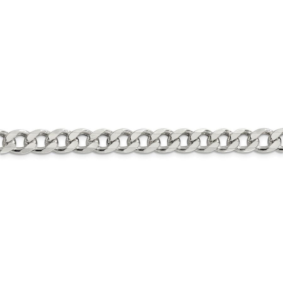 【並行輸入品】Solid 925 Sterling Silver 8mm Pave Curb Cuban Chain Necklace   wの画像