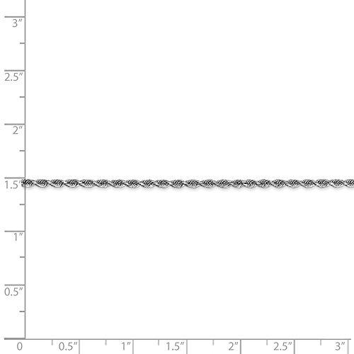 【並行輸入品】Solid 10k White Gold 2.00mm Diamond Cut Quadruple Rope Chain Braの画像