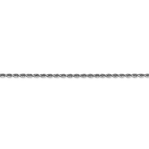 【並行輸入品】Solid 10k White Gold 2.00mm Diamond Cut Quadruple Rope Chain Braの画像