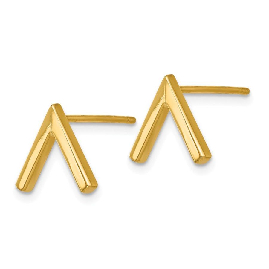 【並行輸入品】14k Yellow Gold Stud Earrings   9mm x 10mmの画像