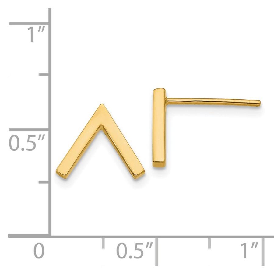 【並行輸入品】14k Yellow Gold Stud Earrings   9mm x 10mmの画像