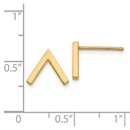 【並行輸入品】14k Yellow Gold Stud Earrings   9mm x 10mmの画像