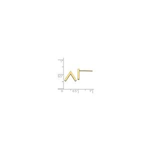 【並行輸入品】14k Yellow Gold Stud Earrings   9mm x 10mmの画像