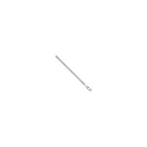 【並行輸入品】14Kホワイトゴールド 2.5mm カーブキューバリンクチェーンネックレス   安全なロブスターロッククラスプ付き 7 incheの画像