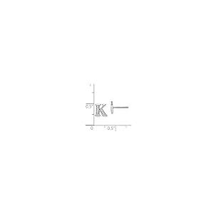【並行輸入品】ソリッド 14K ホワイトゴールド ダイヤモンド イニシャル Kボタン ポスト スタッド イヤリング 8mm (.054 cttwの画像