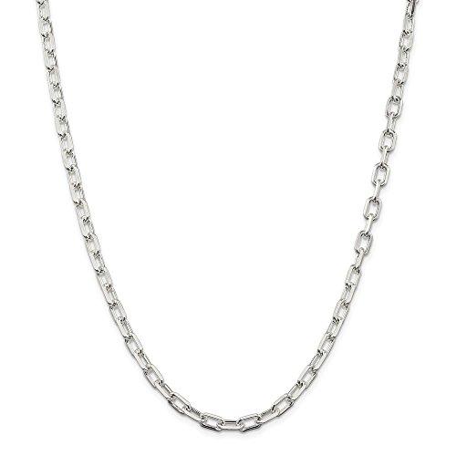 【並行輸入品】Solid 925 Sterling Silver 5.5mm Unique Diamond cut Open Link Cabの画像