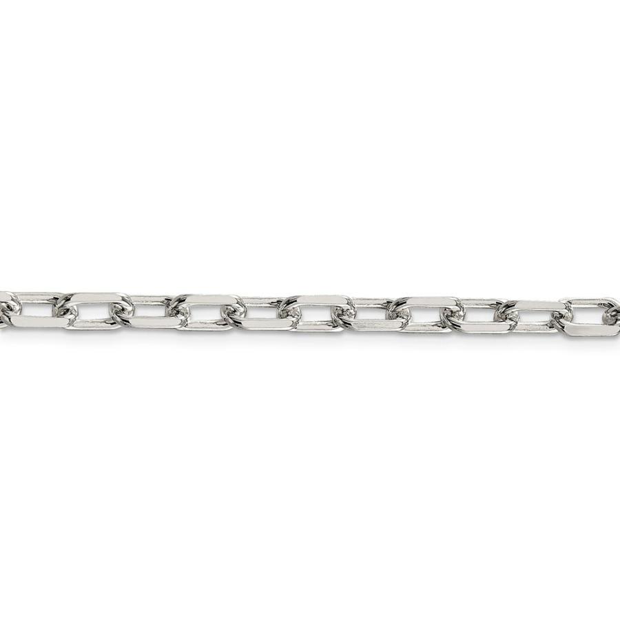 【並行輸入品】Solid 925 Sterling Silver 5.5mm Unique Diamond cut Open Link Cabの画像