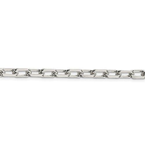 【並行輸入品】Solid 925 Sterling Silver 5.5mm Unique Diamond cut Open Link Cabの画像