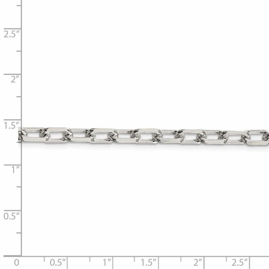 【並行輸入品】Solid 925 Sterling Silver 5.5mm Unique Diamond cut Open Link Cabの画像