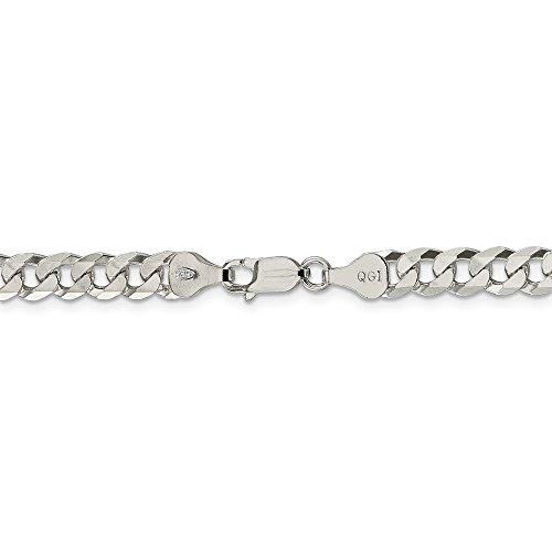 【並行輸入品】Solid 925 Sterling Silver 6mm Beveled Curb Cuban Chain Necklaceの画像