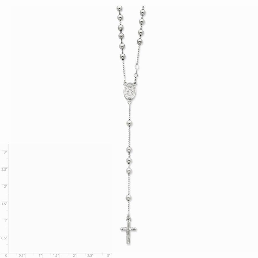 【並行輸入品】925スターリングシルバー ロザリオネックレスチェーン 21インチ, 金属 Sonia Jewels 925 Sterling Sの画像