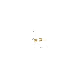 【並行輸入品】ソリッド14Kイエローゴールド 5.75mm ラウンドスタッドピアス 取り付けバック 5.75mm, 金属 Solid 14k Yの画像