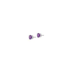 【並行輸入品】ソリッド14Kホワイトゴールド 8mm アメジスト パープル 2月の宝石 スタッドピアス 8mm, ジェムストーン, アメジストの画像