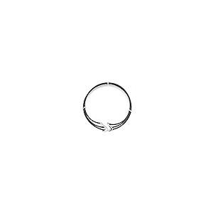 【並行輸入品】Sonia Jewels ブラックチタンと925スターリングシルバー ブラックスピネルケーブル フレックスカラー 15インチ, ジの画像