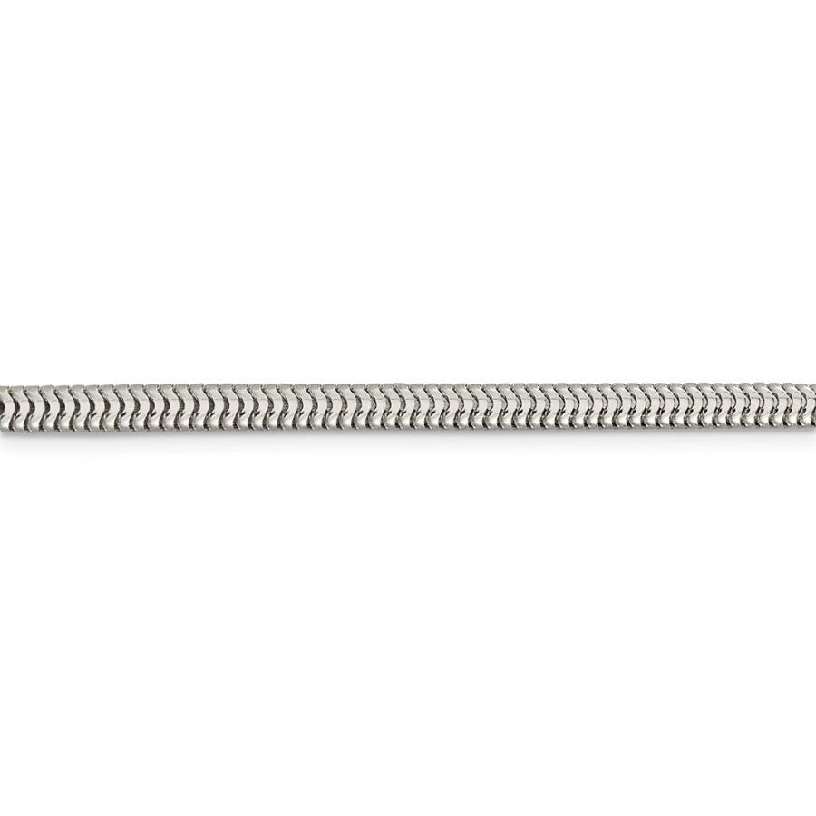 【並行輸入品】Solid 925 Sterling Silver 4.00mm Round Snake Chain Necklace   wiの画像