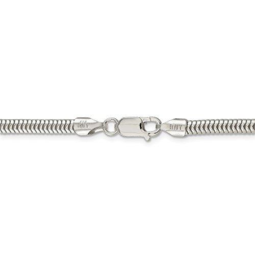 【並行輸入品】Solid 925 Sterling Silver 4.00mm Round Snake Chain Necklace   wiの画像