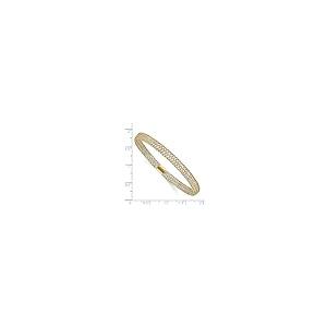 【並行輸入品】14K イエローとホワイトゴールド ツートンカラー ストレッチバングル カフブレスレット 7インチ (幅=6mm), 7 inchの画像