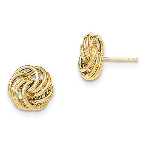 【並行輸入品】14K イエローゴールド ユニーク ポストスタッド イヤリング 11mm， 金属 14k Yellow Gold Unique P_1