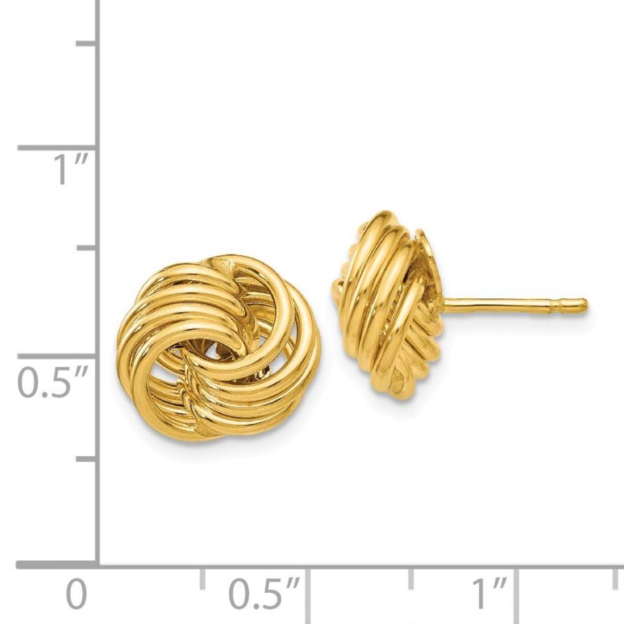 【並行輸入品】14K イエローゴールド ユニーク ポストスタッド イヤリング 11mm， 金属 14k Yellow Gold Unique P_6