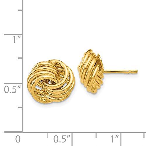 【並行輸入品】14K イエローゴールド ユニーク ポストスタッド イヤリング 11mm， 金属 14k Yellow Gold Unique P_7