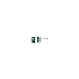 【並行輸入品】Solid 14k White Gold 7x5mm Emerald Cut Mount Catholic Patron Saiの画像