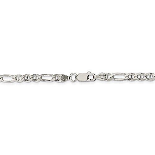 【並行輸入品】Solid 925 Sterling Silver 3.75mm Figaro Anchor Mariner Chain Nec_7