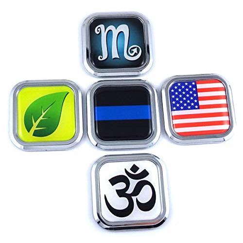 【並行輸入品】Ukraine Flag Square Chrome Rim Emblem Car 3D Decal Badge Hood Buの画像