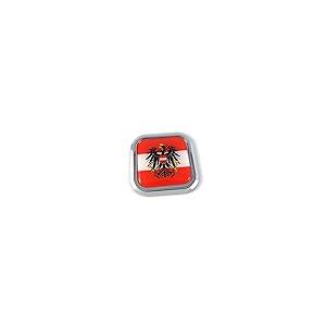 【並行輸入品】Austria Flag Square Chrome rim Emblem Car 3D Decal Badge Bumperの画像