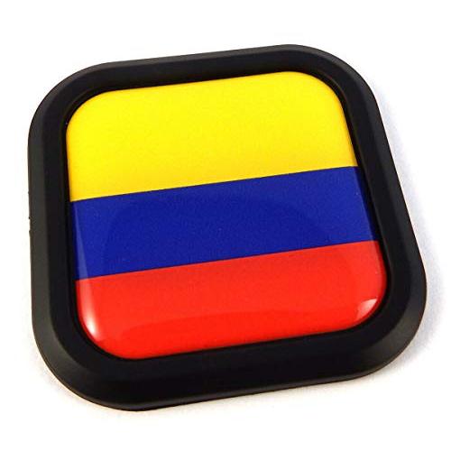 【並行輸入品】ColOmbia Flag Square Black rim Emblem Car 3D Decal Badge Hood Buの画像