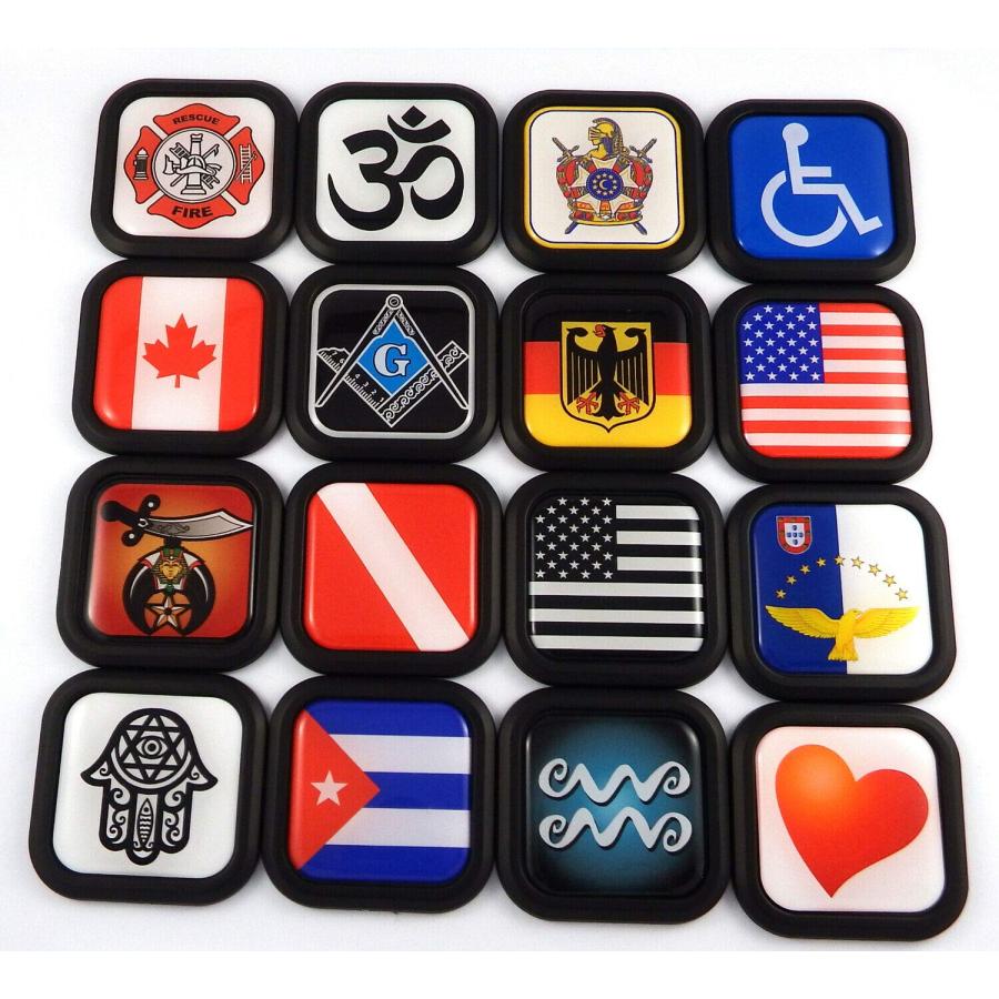 【並行輸入品】ColOmbia Flag Square Black rim Emblem Car 3D Decal Badge Hood Buの画像
