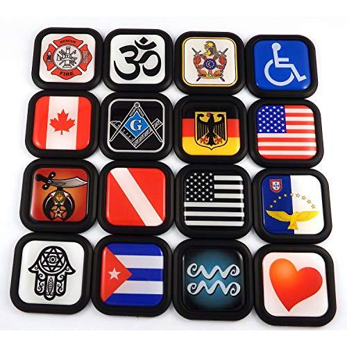 【並行輸入品】ColOmbia Flag Square Black rim Emblem Car 3D Decal Badge Hood Buの画像