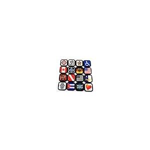 【並行輸入品】ColOmbia Flag Square Black rim Emblem Car 3D Decal Badge Hood Buの画像