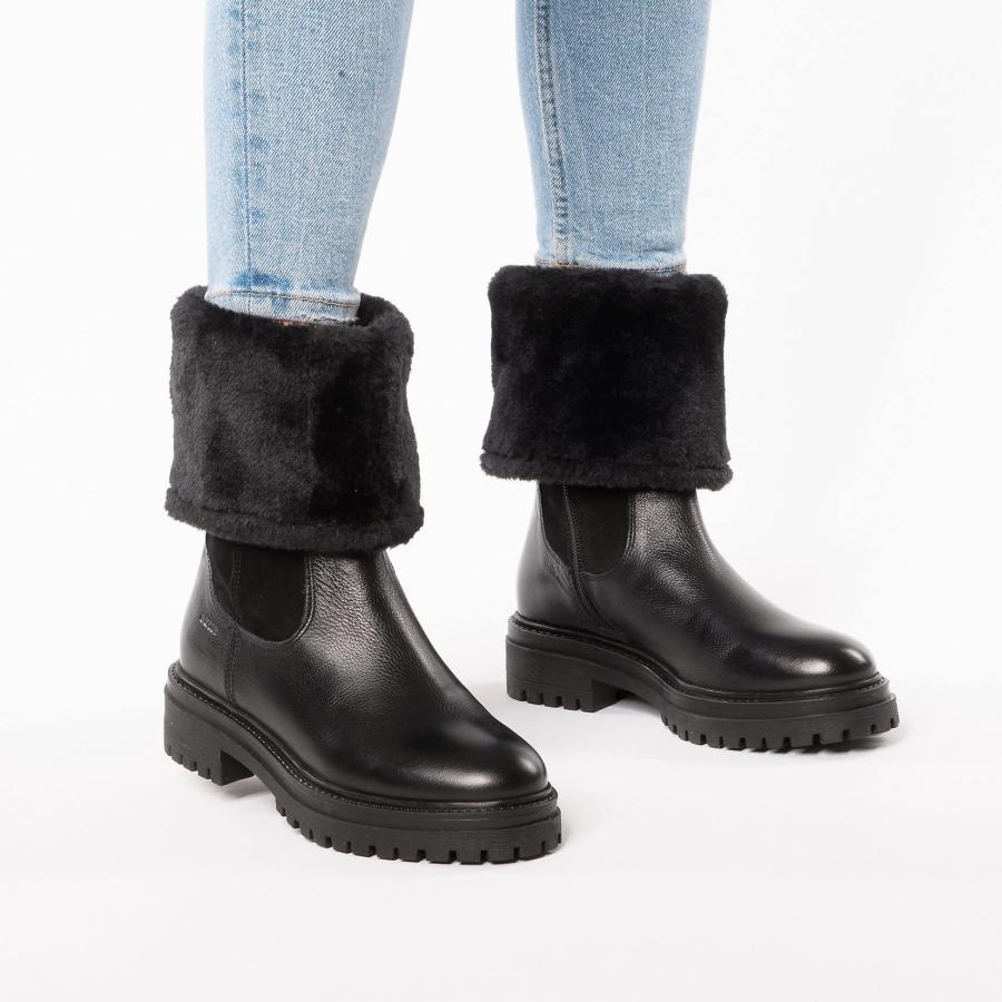 【並行輸入品】Geox Women's D FALENA B ABX B Snow Boot, Black, 7.5 UKの画像