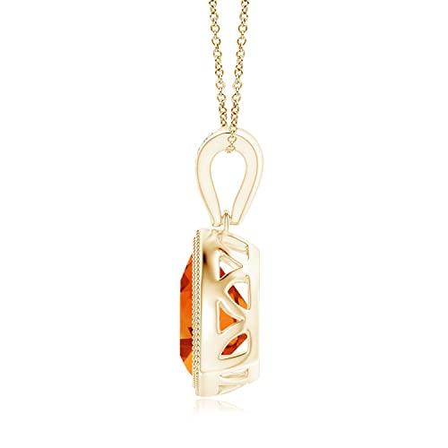 【並行輸入品】Angara Natural Citrine Dangle Drop Pendant Necklace for Women， G_4