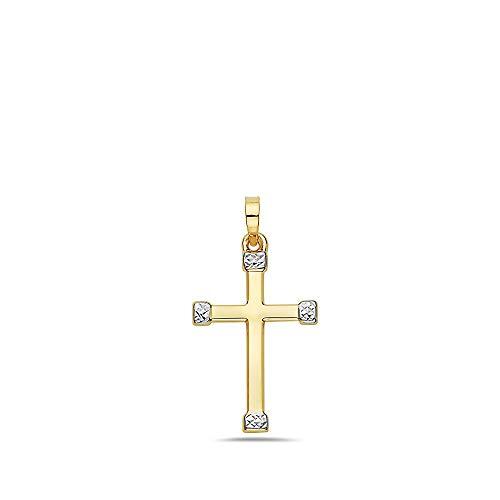 【並行輸入品】14K ゴールド 十字架 ペンダント チャーム 複数のスタイルと色をご用意 イエロー、ホワイト、ツートーン PORI JE_1