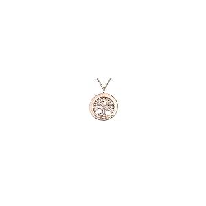【並行輸入品】MyNameNecklace Engraved Circle Family Tree Necklace with Clear Cの画像