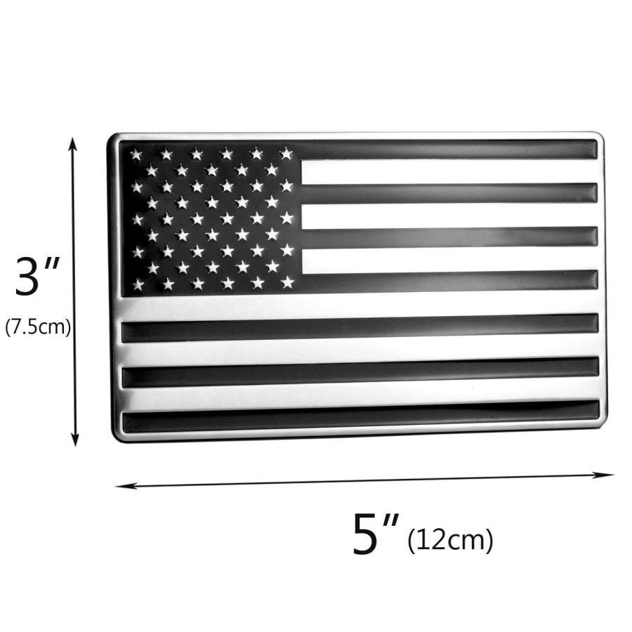 【並行輸入品】MULL USA 3D Metal Flag Auto Emblem for Cars Trucks 2pcs Forward_3