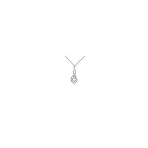 【並行輸入品】Fine Sterling Silver Diamond Infinity Double Heart Pendant Neckl_2