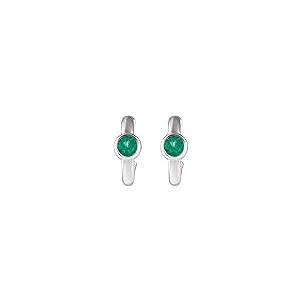 【並行輸入品】Sterling Silver Emerald J Hoop Earringsの画像