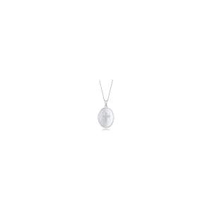 【並行輸入品】スターリングシルバー 高光沢デザイン クロスオーバルロケット 18インチ ペンダントネックレス Beaux Bijoux Ster_2
