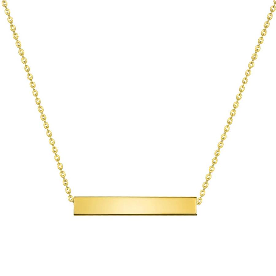 【並行輸入品】Jewelry America 14k Yellow Gold Engravable Personalized Four Sidの画像