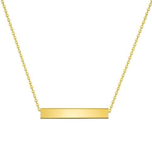 【並行輸入品】Jewelry America 14k Yellow Gold Engravable Personalized Four Sidの画像